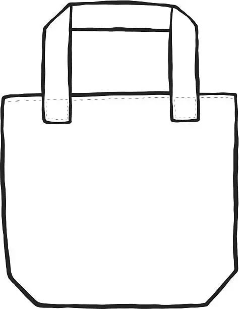 Vector illustration of fabric or cotton bag