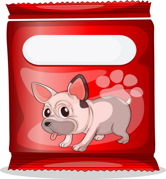 ilustraciones, imágenes clip art, dibujos animados e iconos de stock de paquete de dogfood - can label packaging blank