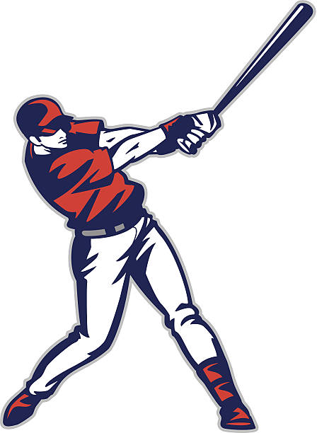 Baseball Batter Illustration of a baseball batter. All colors are separated in layers. Easy to edit. Black and white version (EPS10,JPEG) included. baseball player stock illustrations