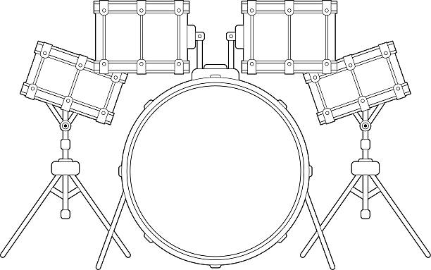 Drum Kit Outline The file is fully editable and can be tailored to suit your specific requirements.  snare drum stock illustrations