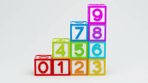 número de juguete - number number 4 three dimensional shape green fotografías e imágenes de stock