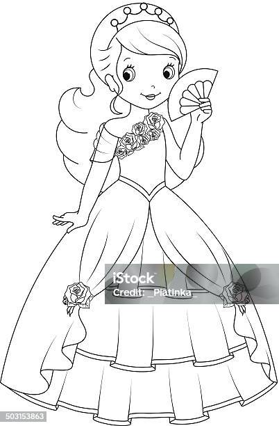 Princess Coloring Page Stock Illustration - Download Image Now - Princess, Coloring  Book Page - Illlustration Technique, Child - Istock