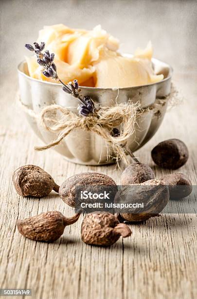 Shea Nuts And Butter Stock Photo - Download Image Now - Beauty In Nature, Beauty Product, Beauty Treatment