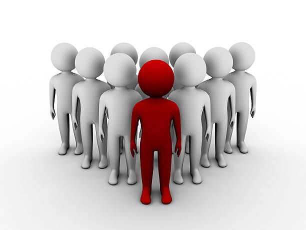 istock 3d businessmen as a team and leader 503154541