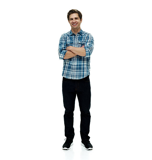 istock Smiling casual man standing with arms crossed 503155884