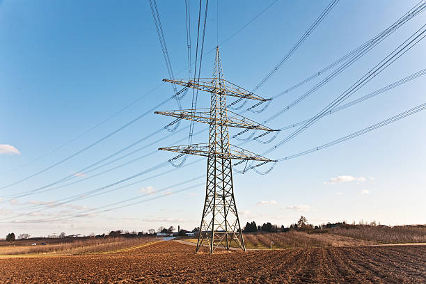 istock electricity tower for energy in beautiful landscape 503158324