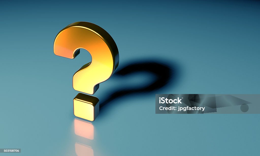 Question Mark Golden question mark A Helping Hand Stock Photo