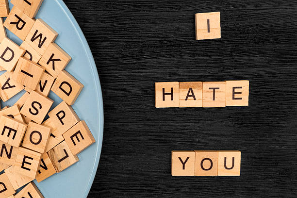 istock Wooden letters spelling I hate you 503159128