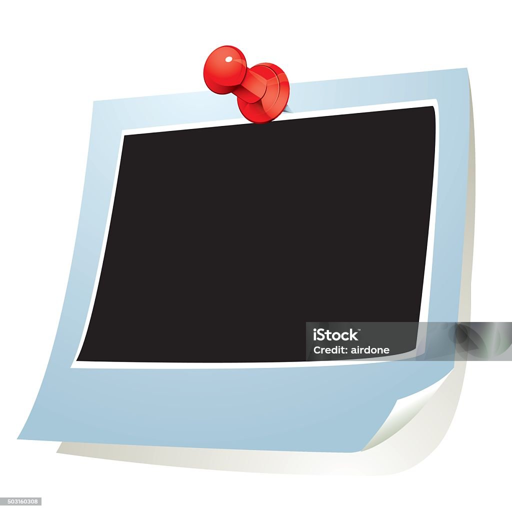 Pin Frame Jpg Photo Frame With Push Pin Stock Illustration - Download Image Now ...