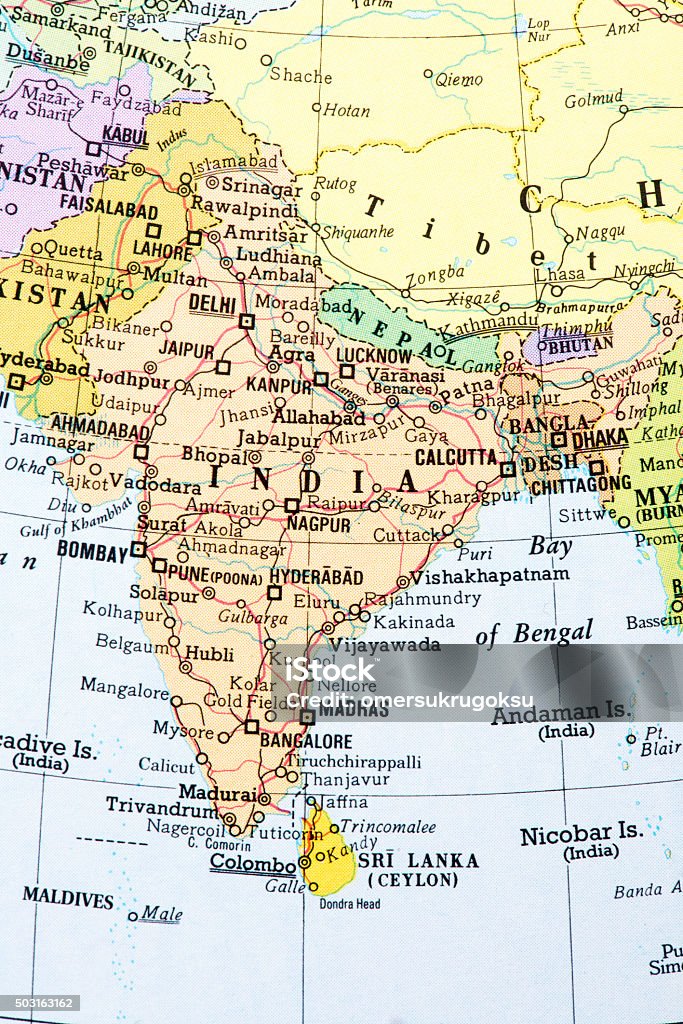 Map of India Map of India.  India Stock Photo