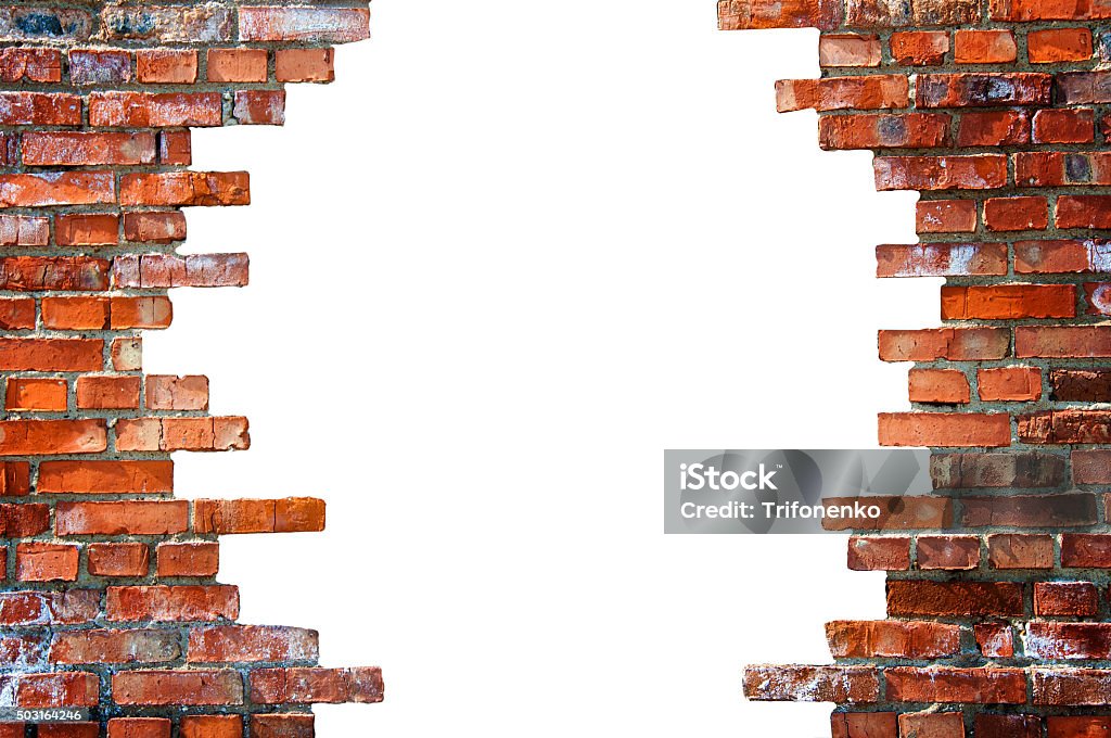 White hole in the brick wall White hole in the brick wall. Stock illustration. Brick Wall Stock Photo