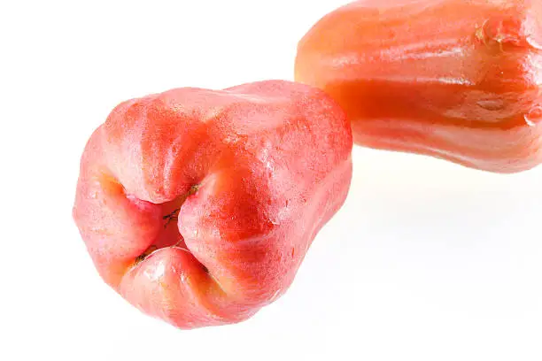 Ripe Red Bell Fruit  on white background