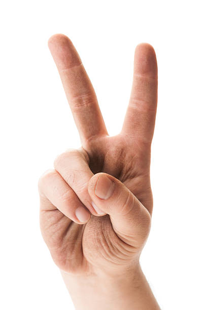 istock Dirty hand showing peace sign 503172941