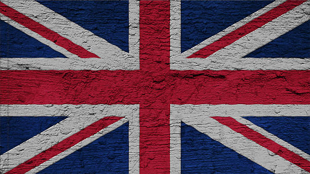 istock United Kingdom Flag on the wall texture 503174015