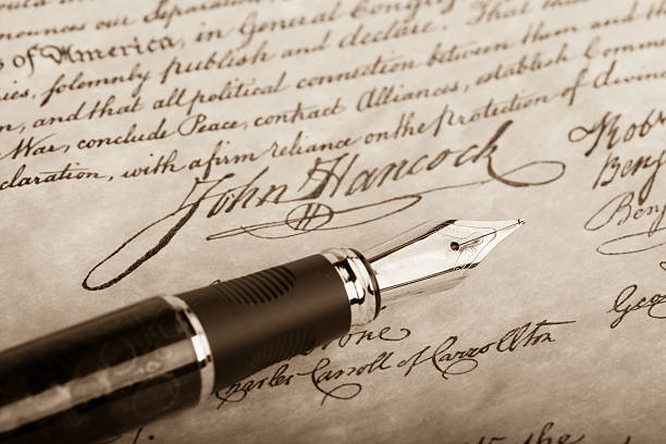 istock Fountain Pen With John Hancock Signature 503174177