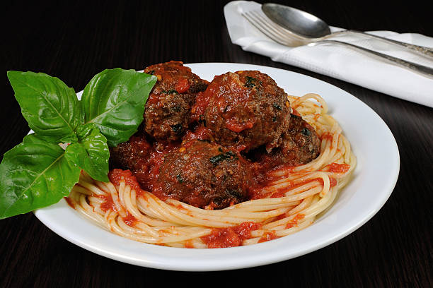 istock Meatballs in tomato sauce with spaghetti 503174245