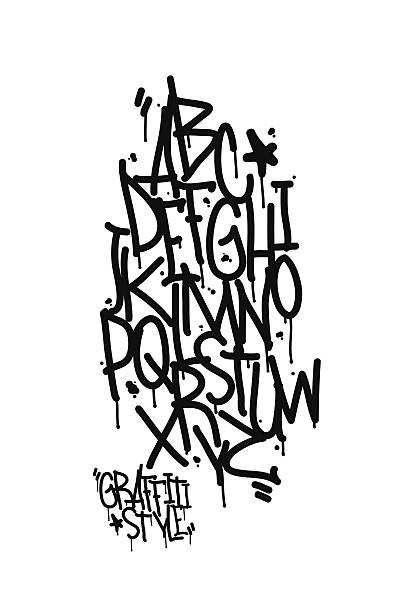 Graffiti Alphabet Letters Of The Alphabet Written With A Cans