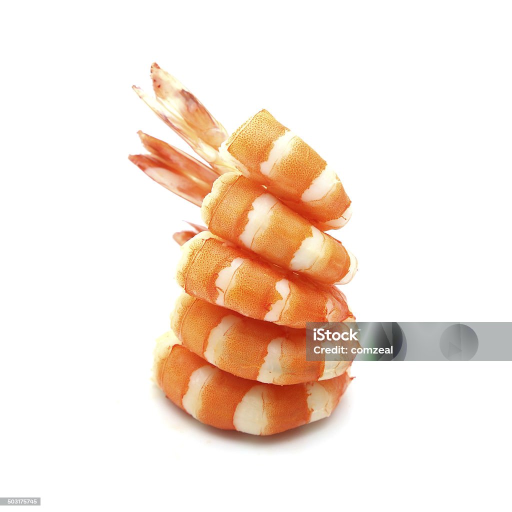 shrimp isolated on white background Appetizer Stock Photo