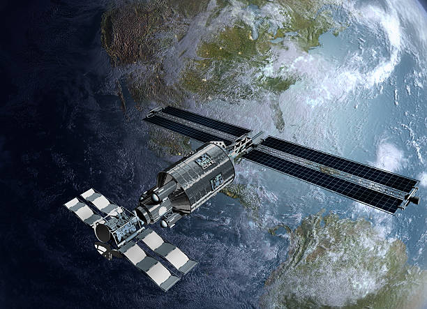 istock Satellite, spacelab or spacecraft surveilling Earth 503177011