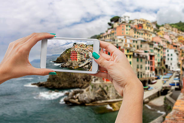 istock Riomaggiore photographing with mobile phone 503177489