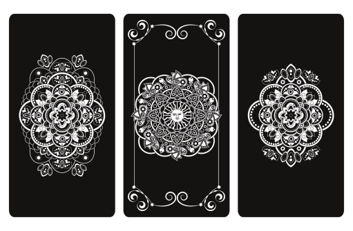 Vector illustration for Tarot cards. Decorative elements
