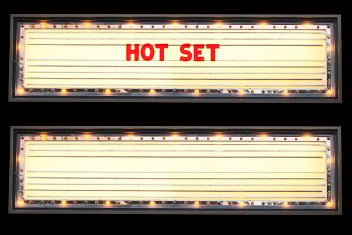 Marquee blank and with Hot Set text.
