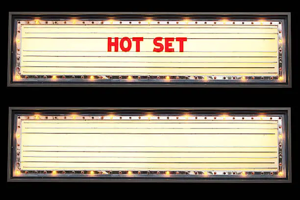 Marquee blank and with Hot Set text.