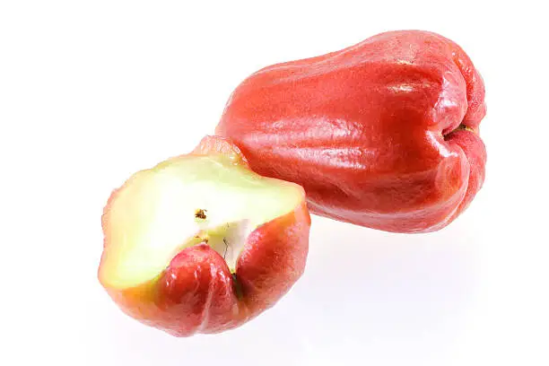 Ripe Red Bell Fruit  on white background