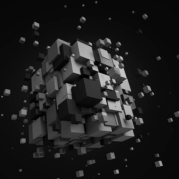 istock Abstract 3D Rendering of Chaotic Cubes 503185892