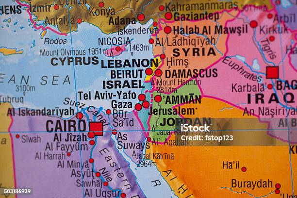 Grundstücksgrenze Karte Von Gaza Israel Jordanien Den Libanon Syrien Grenzen Stockfoto und mehr Bilder von Fotografie