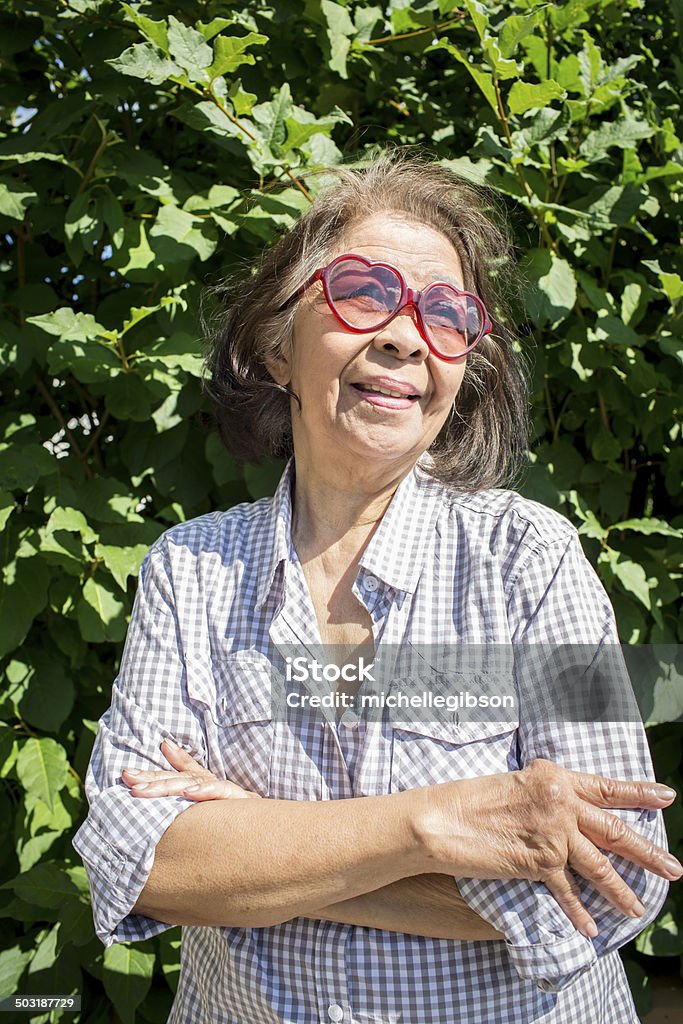 Ältere Frau - Lizenzfrei Herzform Stock-Foto