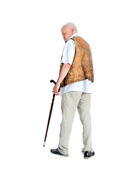 istock Senior man walking with a cane 503188247