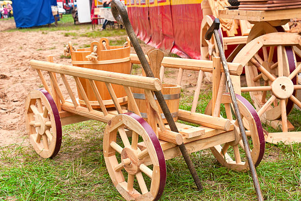 Old ox-driven cart for fodders