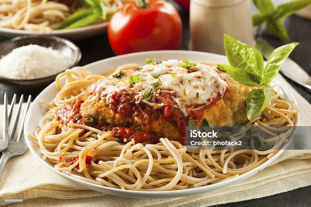 Homemade Italian Chicken Parmesan Homemade Italian Chicken Parmesan with Cheese and Sauce Chicken - Bird Stock Photo