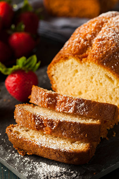 istock Homemade Pound Cake with Strawberries 503194533