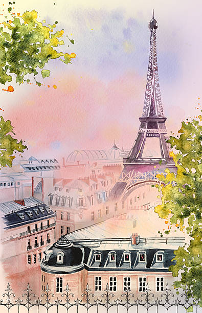 ilustraciones, imágenes clip art, dibujos animados e iconos de stock de ciudad de parís - paris