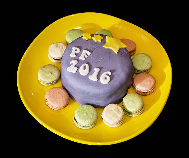 The title PF 2016 written on festive cake