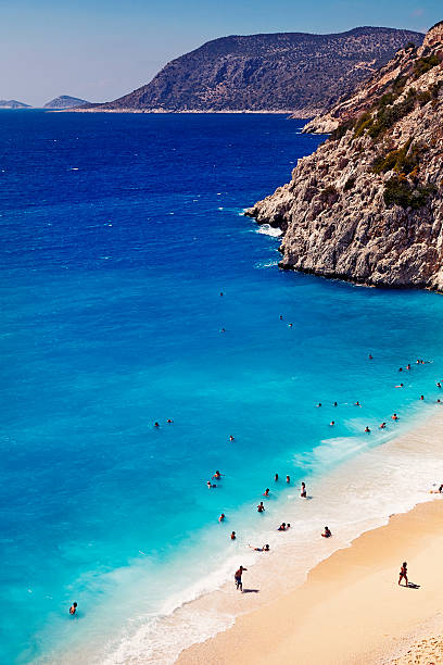 istock Beach from above with view out to sea 503198782