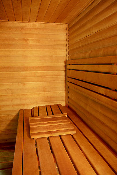 istock Interior of a hotel sauna, modern wooden design 503203461