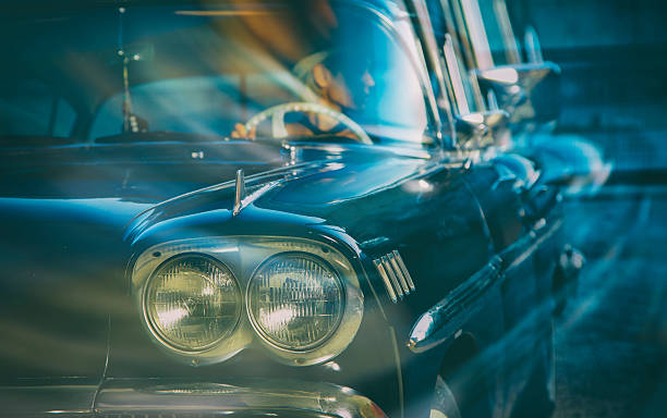 istock Woman in Antique Car 503203707