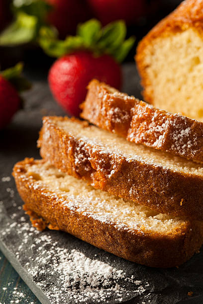 istock Homemade Pound Cake with Strawberries 503204289