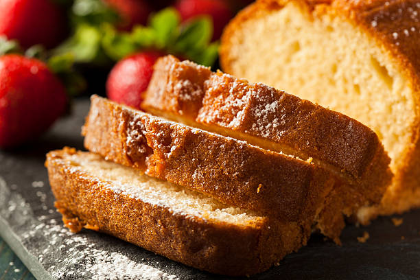 istock Homemade Pound Cake with Strawberries 503204291