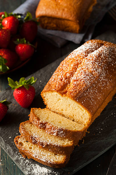 istock Homemade Pound Cake with Strawberries 503204297