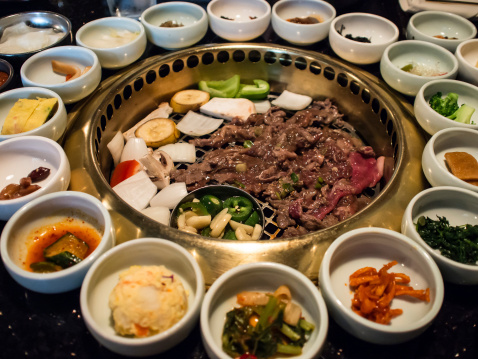 Korean BBQ with full side dishes