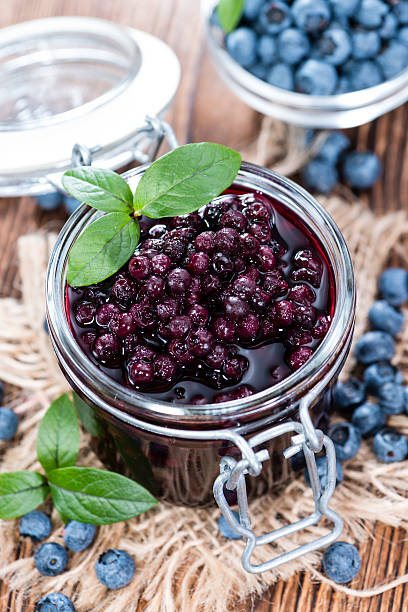 istock Portion of canned Blueberries 503206219