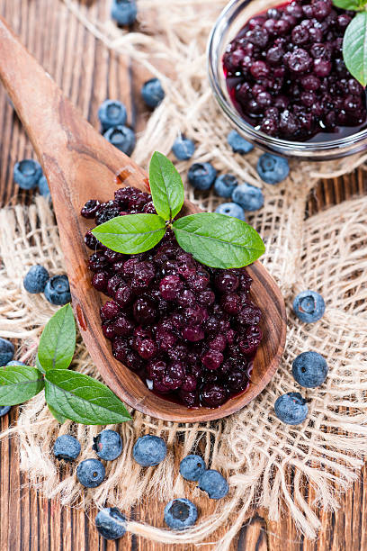 Portion of canned Blueberries