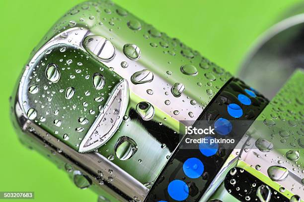 Closeup On Mixer Tap Shower Stock Photo - Download Image Now - Cold Temperature, Knob, Shower