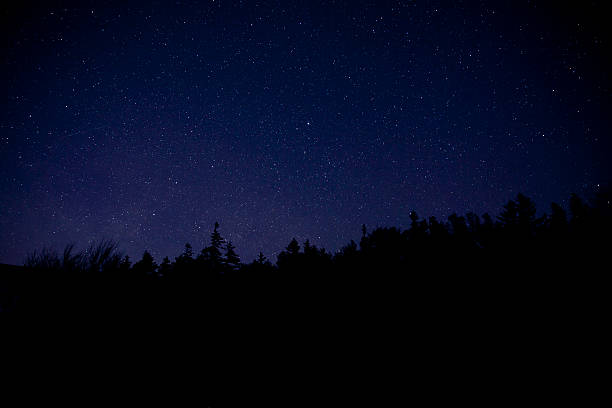 Acadia National Park with night stars.