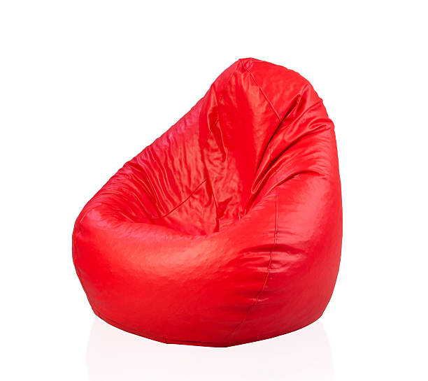 Red beanbag isolated Nice and soft beanbag for your living room bean bag stock pictures, royalty-free photos & images