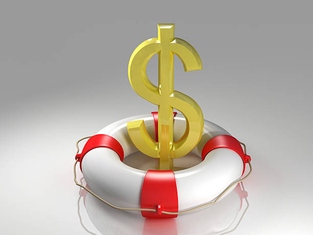 istock Dollar sign in the lifebuoy 503208613